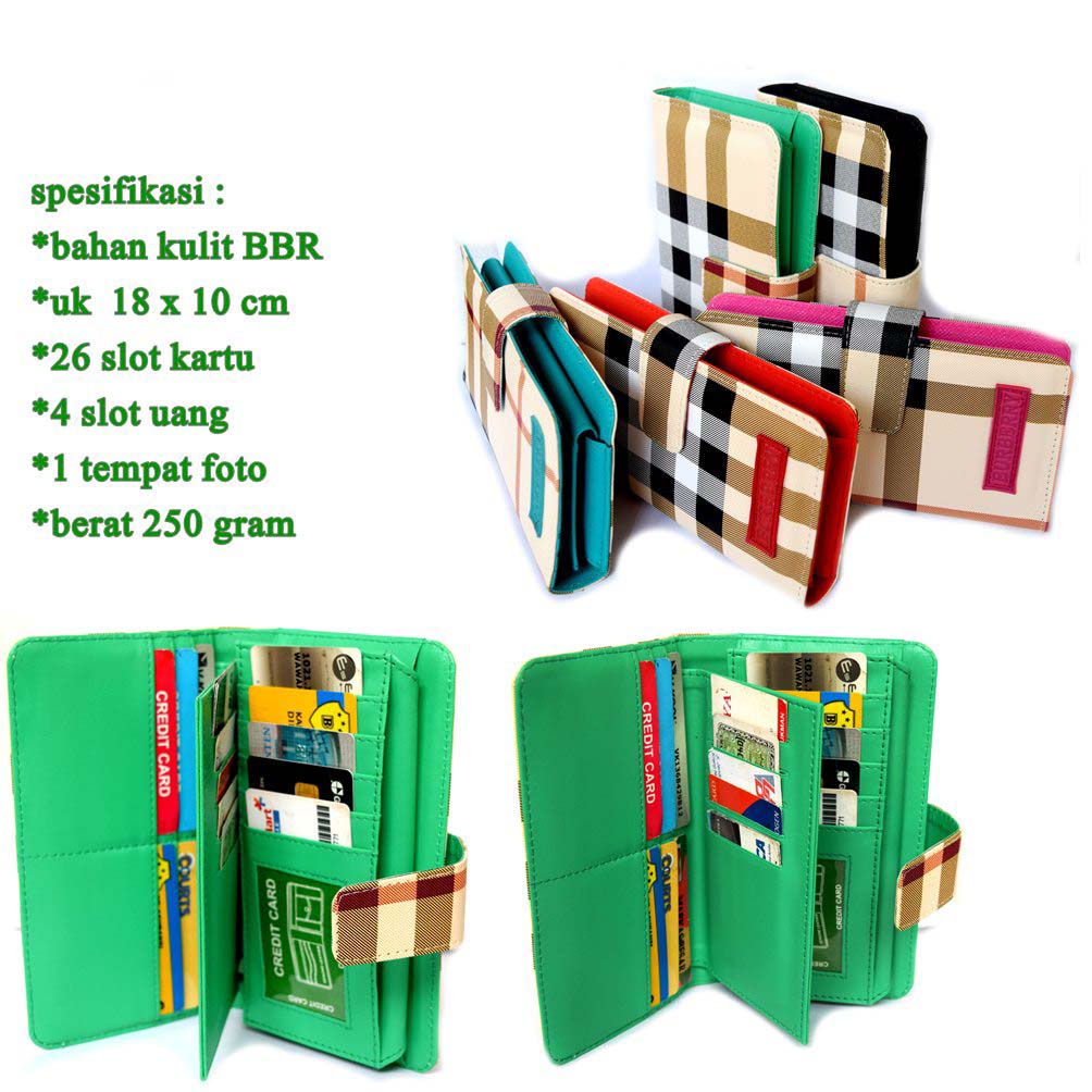 Card Holder Dompet Wanita Kulit Gradasi