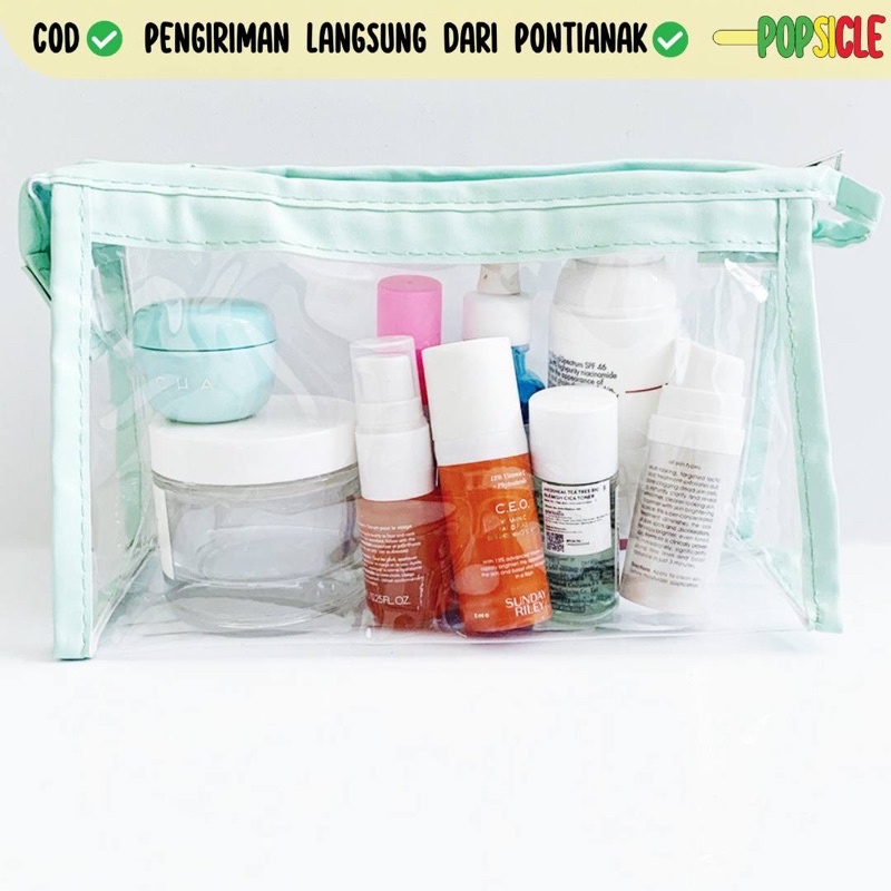 

Mini Pouch Flashee Sage Green Transparan Multifungsi Tempat Pensil Alat Tulis Simple Serbaguna Kotak Pensil Korea
