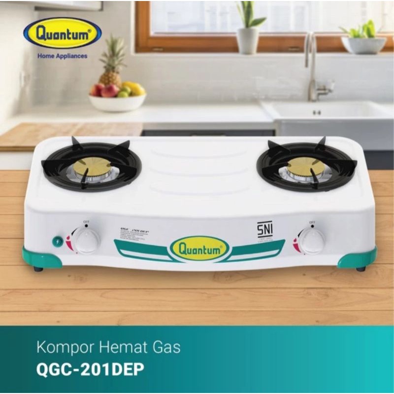 kompor Quantum 201DEP plus selang regulator meter Quantum