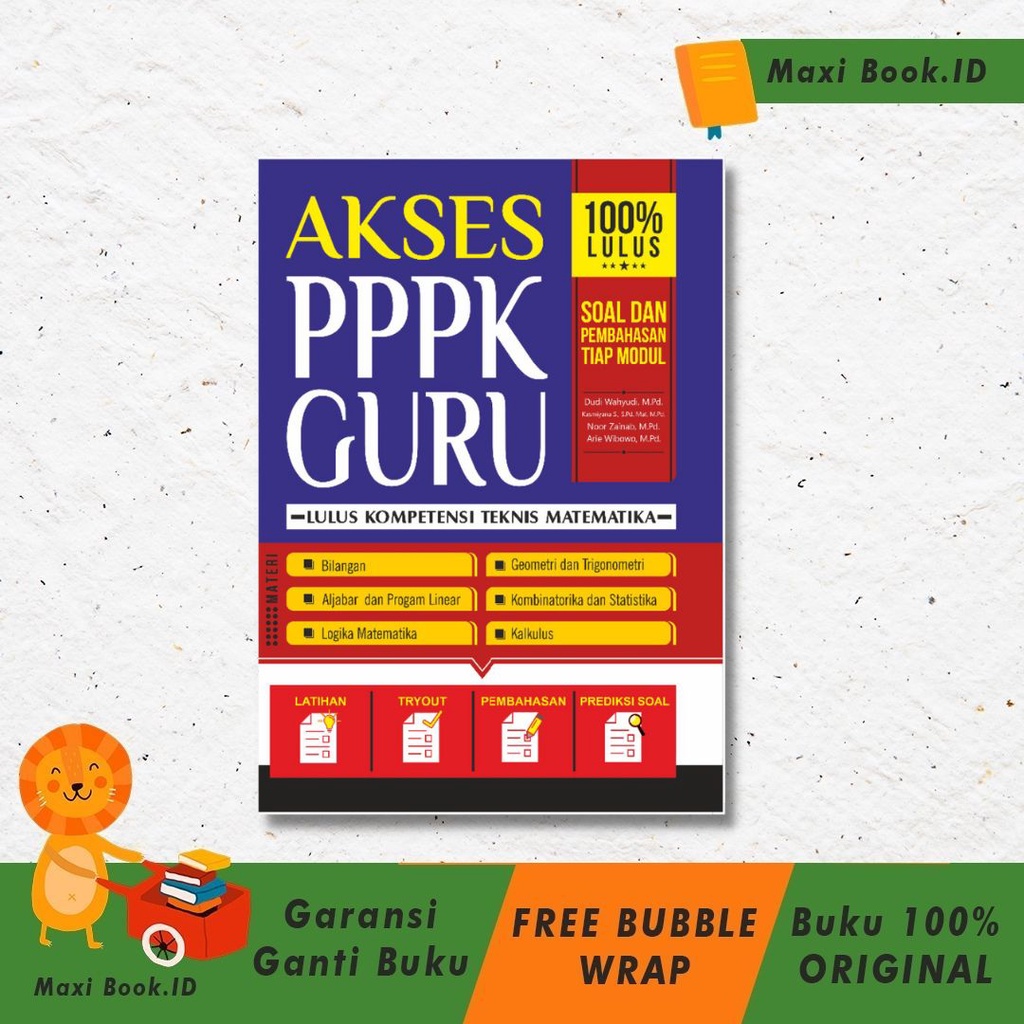 Buku PPPK / Buku Soal / Buku CPNS / Buku Pendidikan : Akses PPPK Guru Lulus Kompetensi Teknis Matema