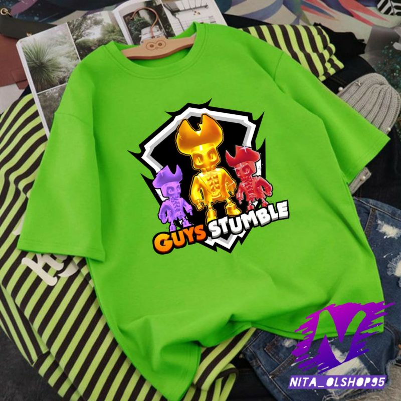 kaos anak stumble guys game skin sultan