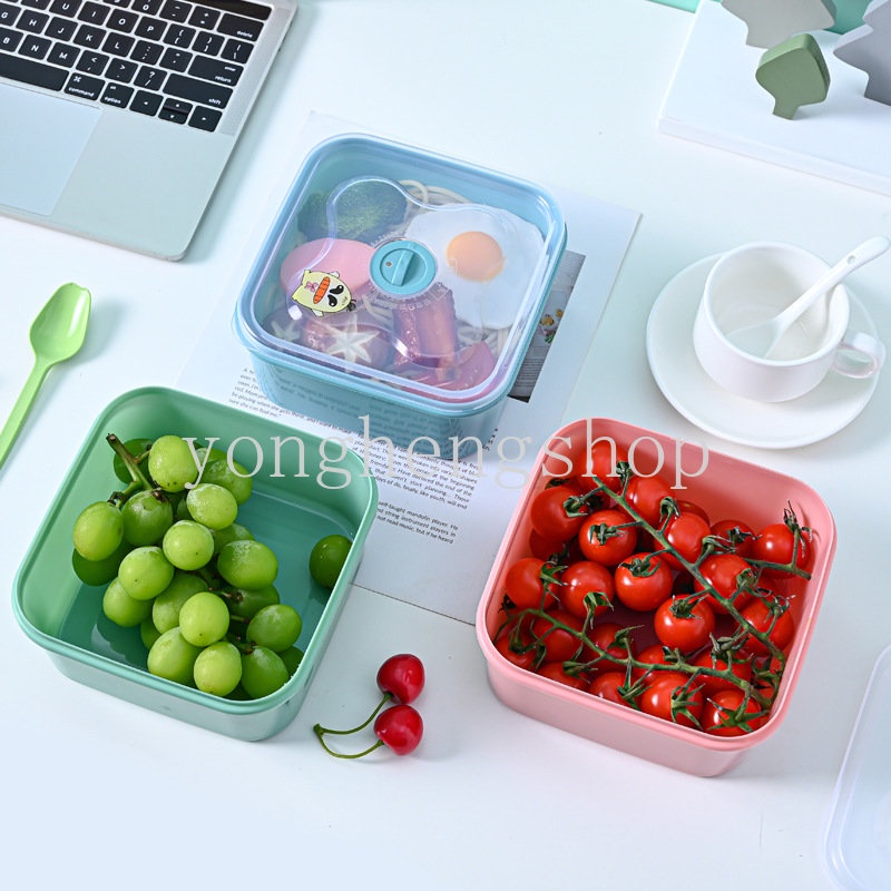 Kotak Makan Siang Bento Portabel Bentuk Persegi Bahan Pp Untuk Anak