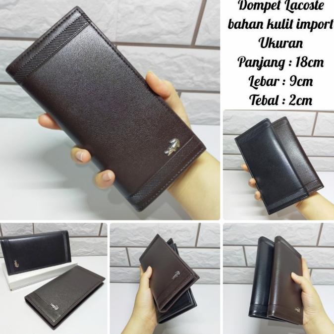 dompet pria dompet panjang kulit asli import Lacoste