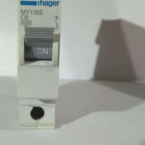mcb hager 1pol 6A