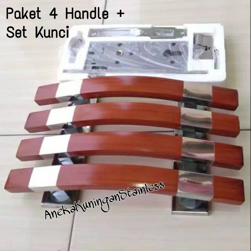 handle pintu rumah set kunci model sabit 45cm 33cm tarikan gagang pintu rumah stainless handel hendel pintu rumah minimalis murah