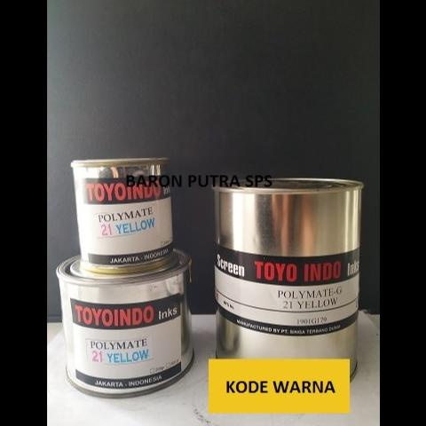 

paling diminati] TOYO INDO INKS - POLIMATE 21 YELLOW 500 GRAM (TINTA SABLON PLASTIK)