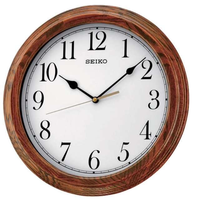 jam dinding seiko wall clock kayu asli wooden case qxa528 original