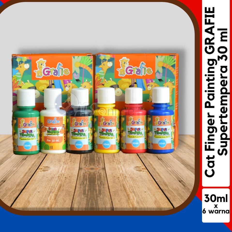 

Hemat GRAFIE Super Tempera 6 Warna @30ml Cat Finger Painting