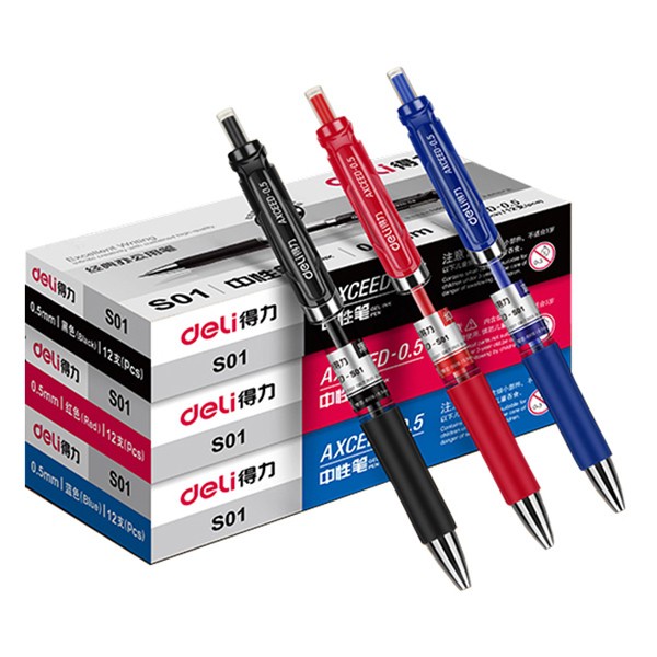 

Pulpen Axceed DELI Gel Pen 0.5mm - S01