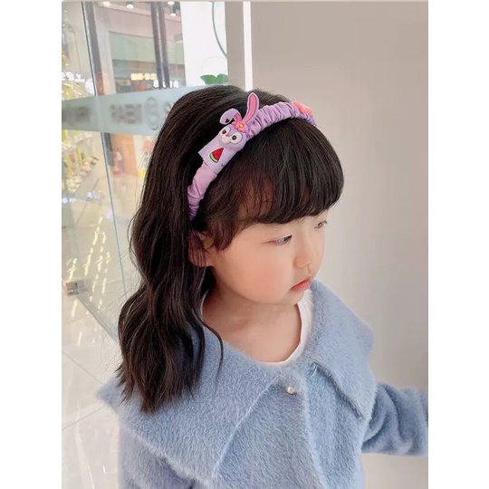 Bando Headband Korea Model Karakter Kartun Lucu untuk Anak Perempuan Scrunchie Kerut Wanita Dewasa BDO 11