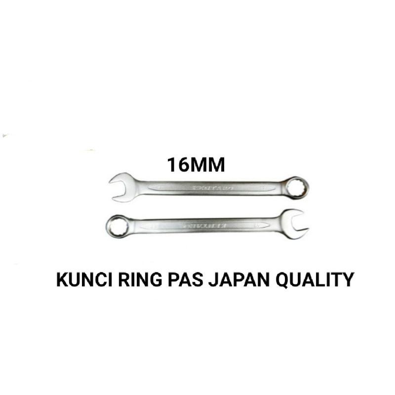 KUNCI RING PAS 16mm CR-V SATIN HEAVY DUTY KENTARO JAPAN QUALITY