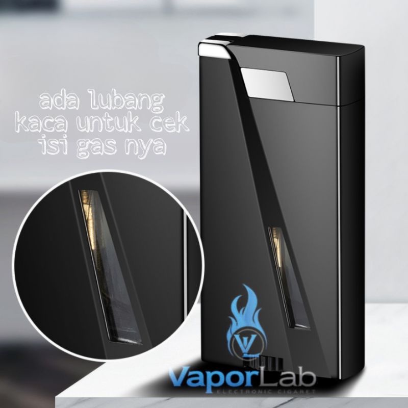 mancis korek api bara las elegant blue jet torch gift lighter polos murah