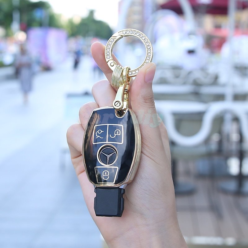 Casing soft Case tpu + Gantungan Kunci Untuk Mercedes Benz CLA GLA GLK AMG GLC C200 B200 S C E Class W213