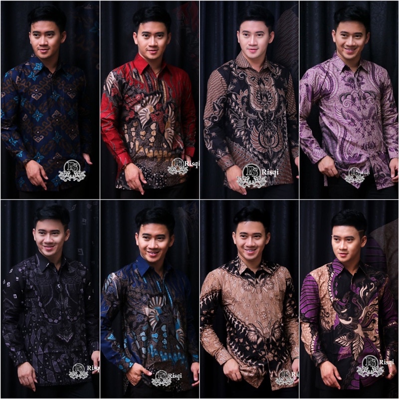 Baju Batik Pria Lengan Panjang Kemeja Pria Big Size M L XL XXL