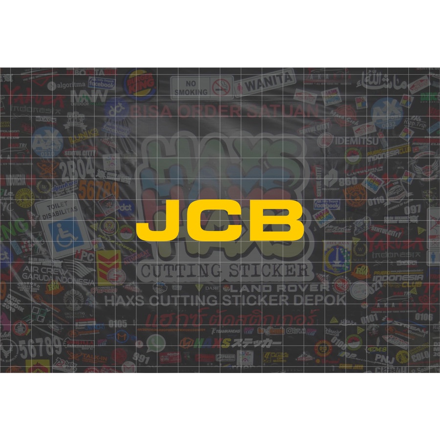 Cutting Sticker JCB Ukuran 8 Cm Untuk Motor Mobil