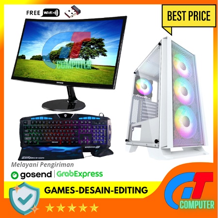 PC Gaming Lengkap Intel i7-12700F / GTX 1660 6GB SUPER DDR6 / Ram 16GB / SSD / Monitor 24 INCH