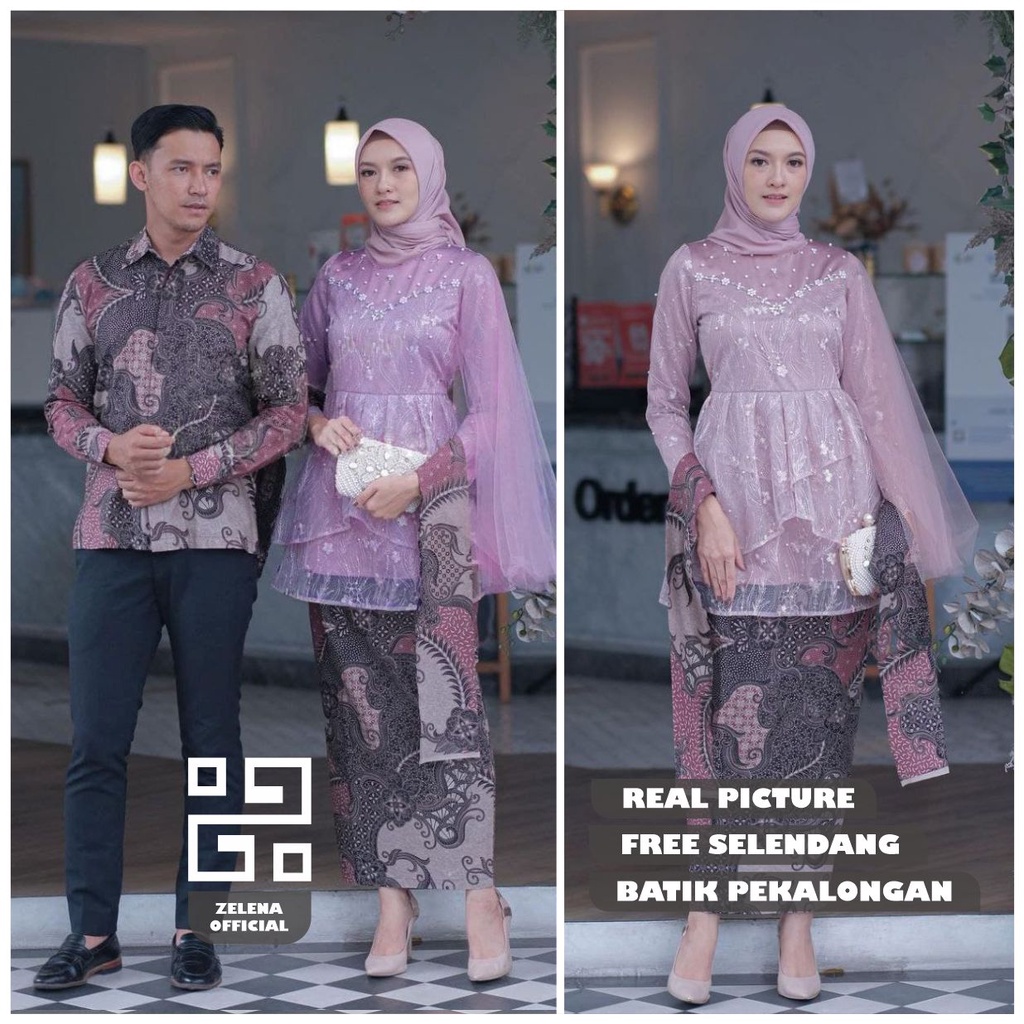 Kebaya Couple Modern Kebaya Lamaran Wisuda Baju Tunangan Batik Brukat Terbaru Baju Couple Kondangan 