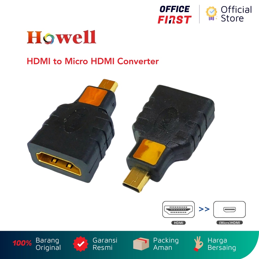 Howell HDMI to Micro HDMI Converter Konverter Connector Konektor