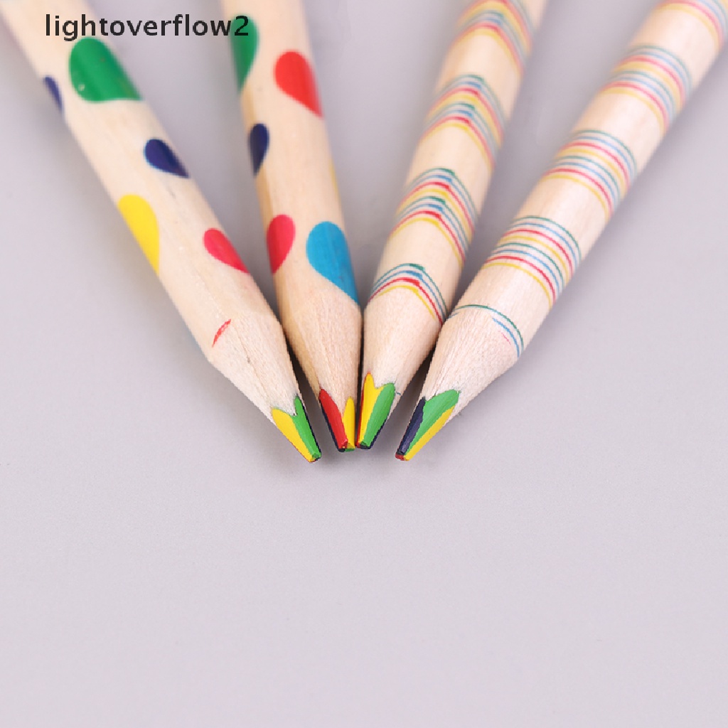 (lightoverflow2) 10pcs / Set Pensil Warna Satu Inti Tipis Untuk Stationery (ID)