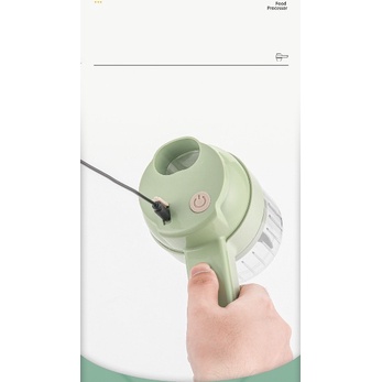 JY SS33 Set Mesin Pemotong Sayuran 4 in 1  Food Chopper Electric Handheld Cooking Hammer USB Charging / Vegetable Cutter Blender Multifungsi