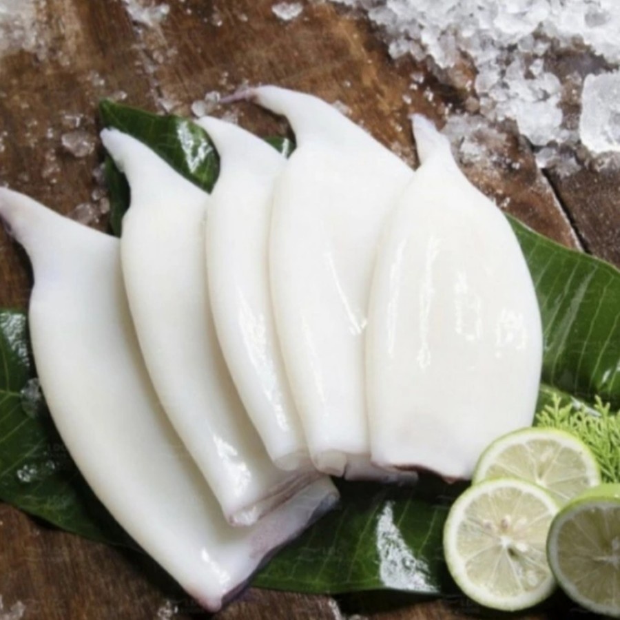 

cumi tube impor kupas bersih kualitas super - 500gr