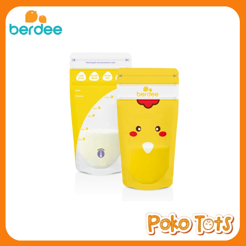 Berdee Breastmilk Storagebags 100ml Isi 30pcs Kantong Penyimpanan Asi Breast Milk WHS