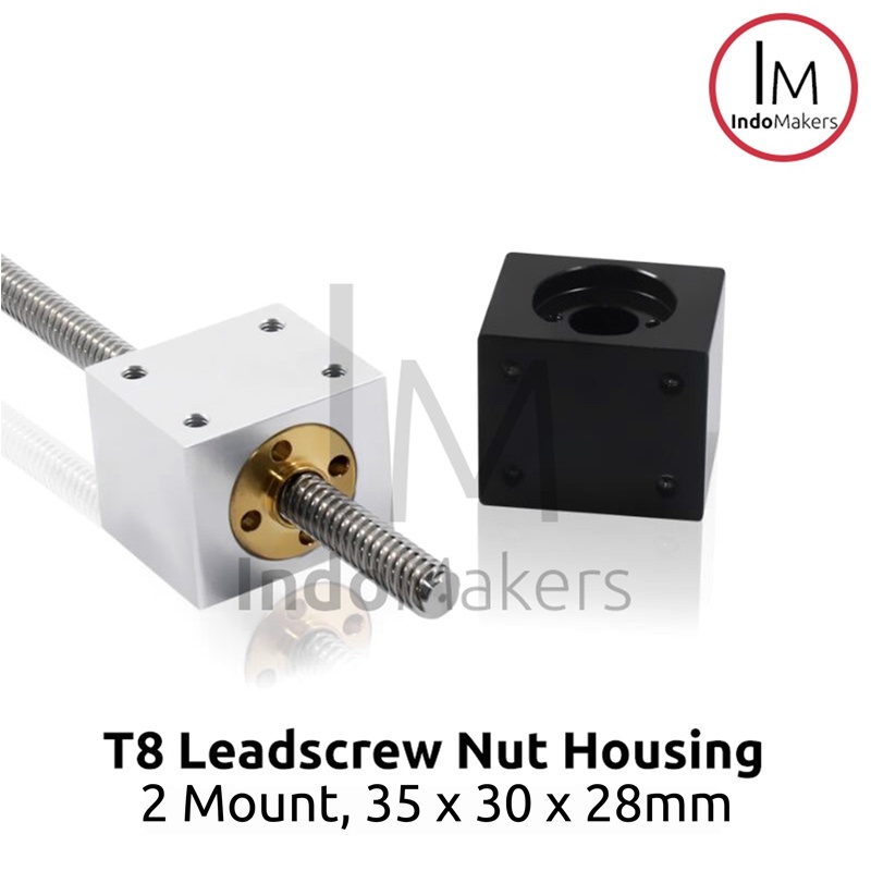 T8 Leadscrew Nut Housing 2 Mount 30x30x34mm