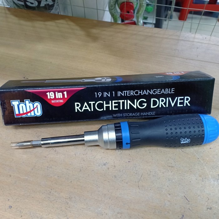Obeng Ratchet Toho 19 In 1/Ratchet 19 In 1 Interchangeable Toho