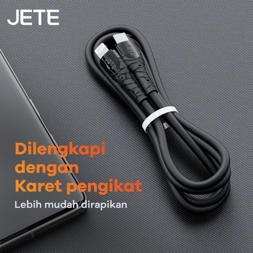 Kabel Data Kabel Type C to Type C Fast Charging with LED Light JETE Tiny 5 - Garansi 2 Tahun