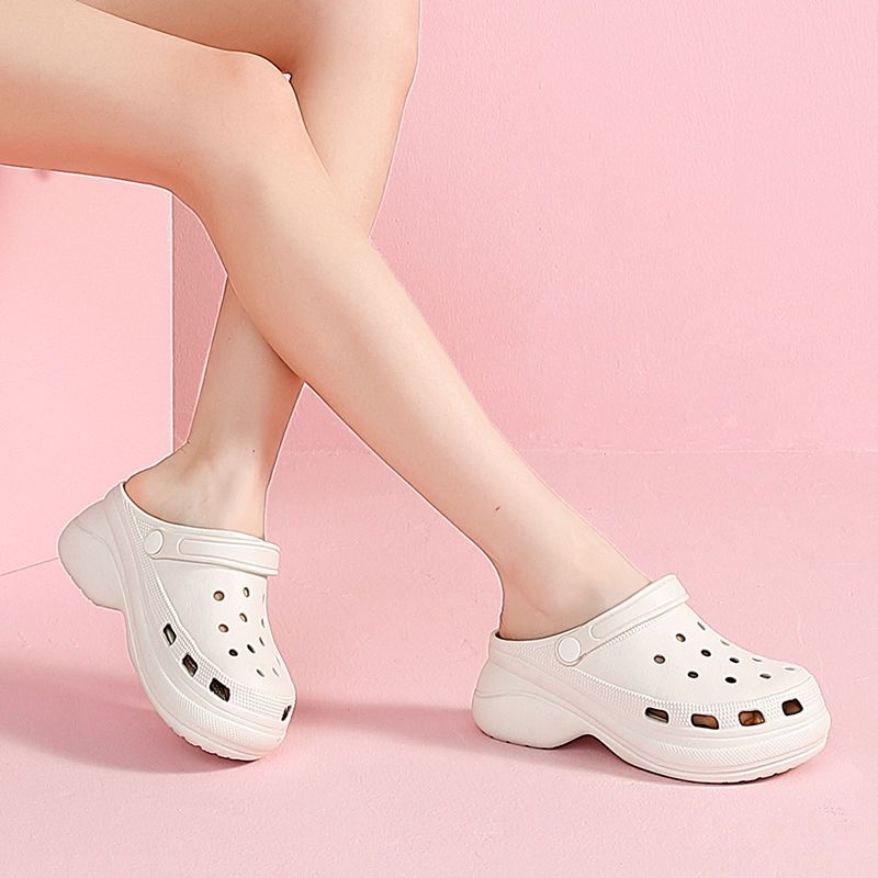 M Footwear - Sepatu Sendal Crocs Wanita Import - CSG6157 White