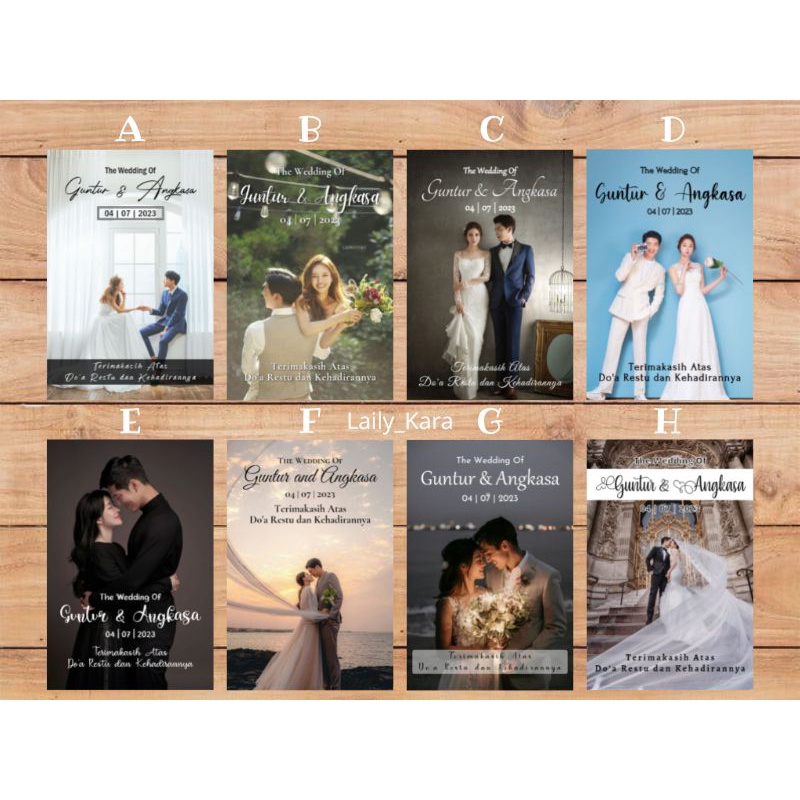 KARTU UCAPAN/THANK YOU CARD/WEDDING CARD/SOUVENIR CARD/GIFT CARD/KUPON/VOUCHER SOUVENIR/