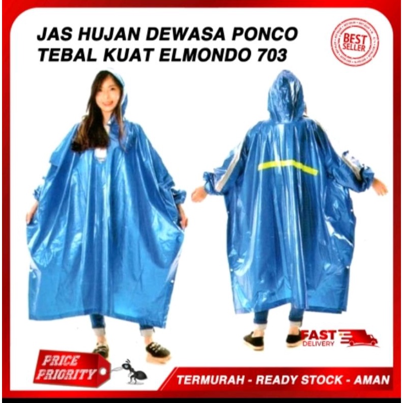 jas hujan ponco lengan Funtastic