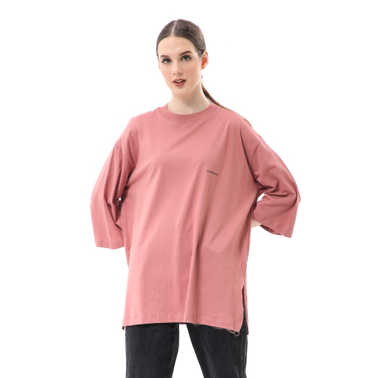 Wina Kaos Atasan Wanita Polos Basic Oversize - Dusty Rose