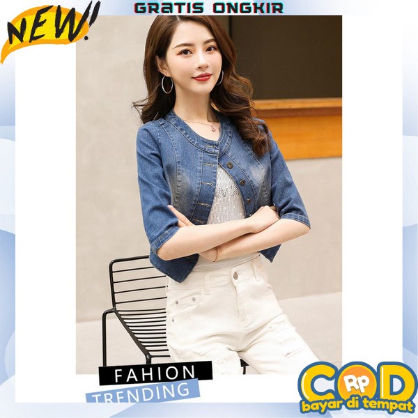 Jaket Jeans Jins Wanita Levis Kekinian Cewek Terbaru 2023 Import Nh798 [Ashanty Snow Ro]Jaket Wanit 