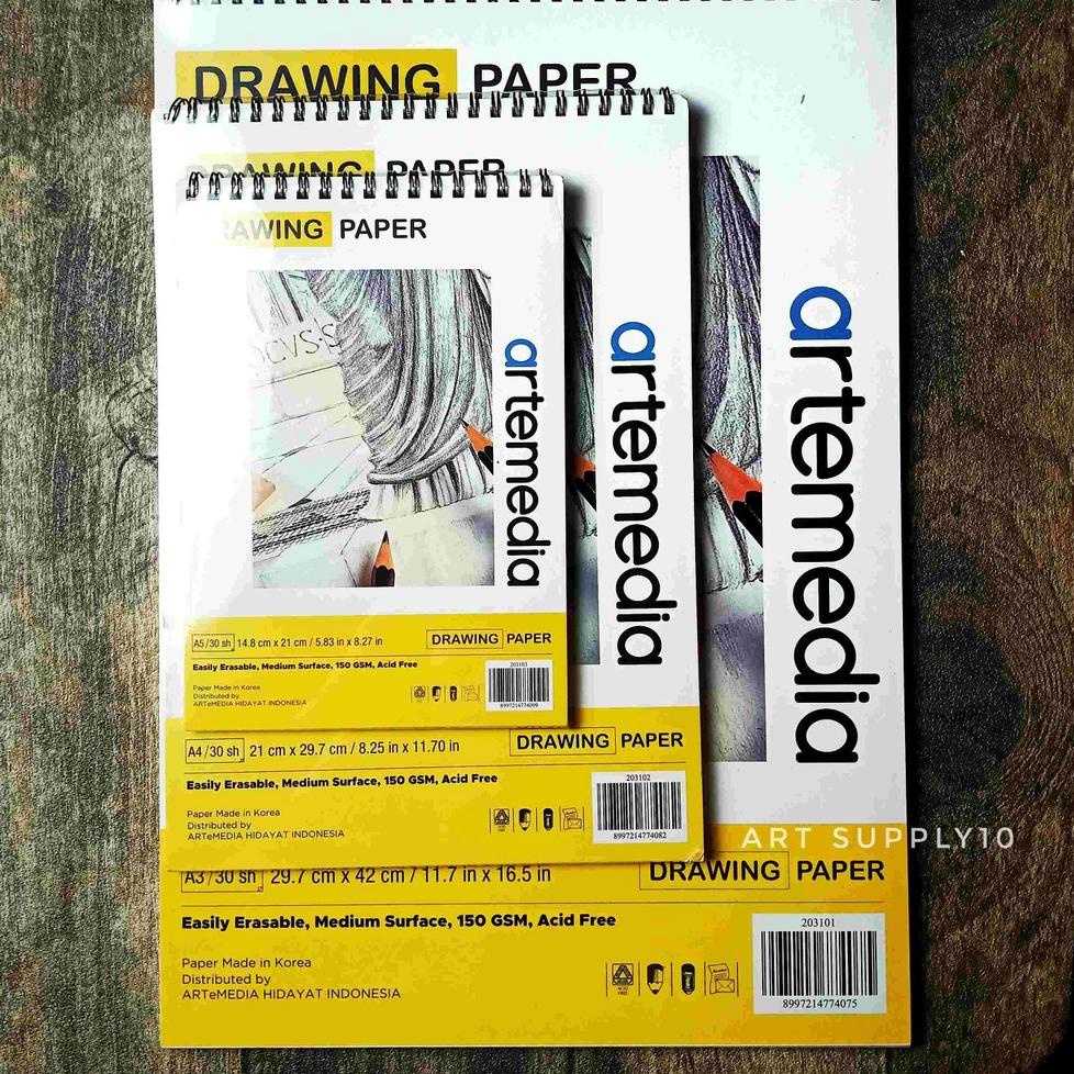 

➡bb Terbaru Artemedia Sketchbook Spiral A5 A4 A3 Wire Bound 150g 30s 97