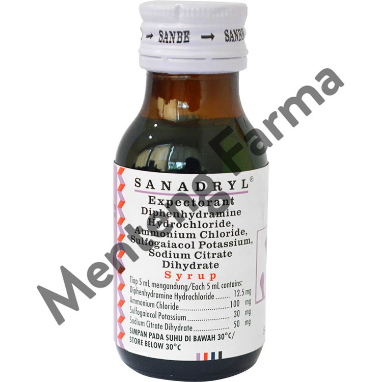 Sanadryl Expectorant Sirup 60 mL - Sirup Obat Batuk Berdahak