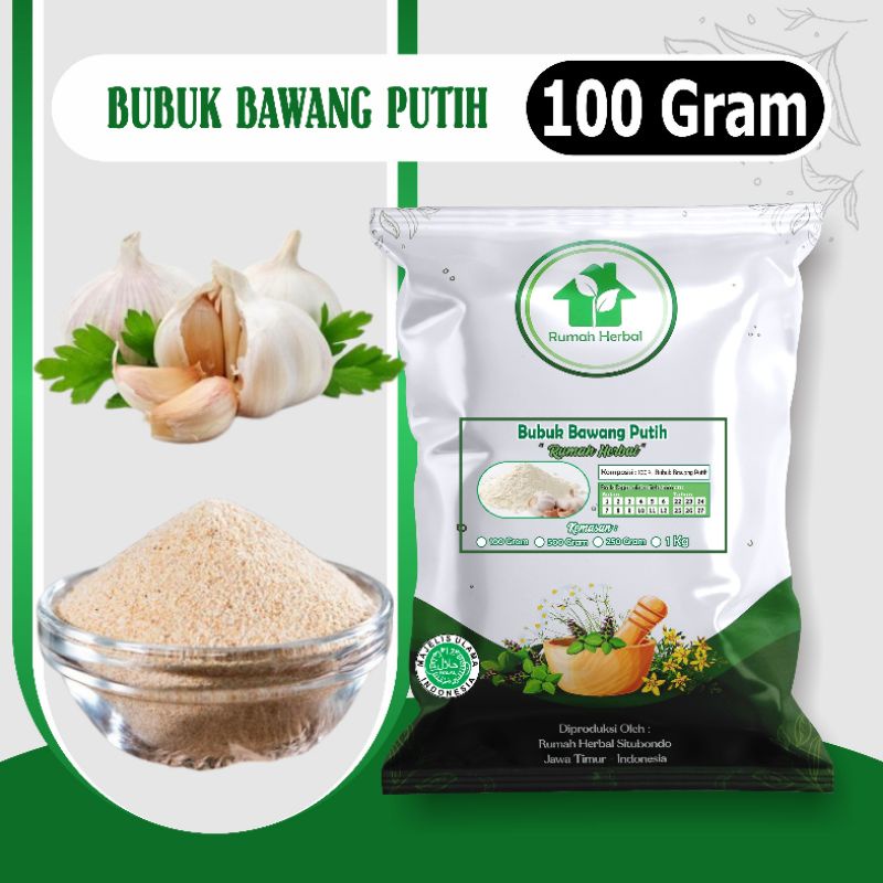 

Bubuk bawang putih murni kemasan 100gram