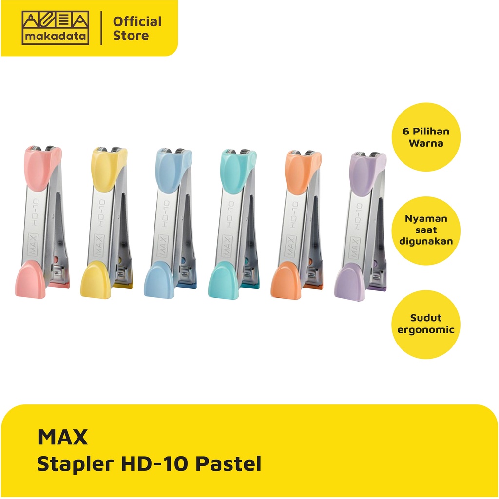 

JEPRETAN / STEPLER / STAPLER MAX HD-10 PASTEL (1 PCS) MURAH