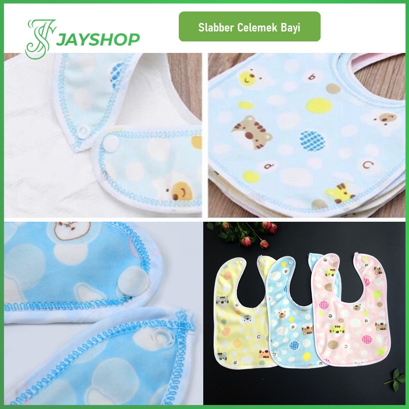 Slabber Bayi Celemek Makan Bayi Handuk Anti Air Liur Anak Bayi Multifungsi