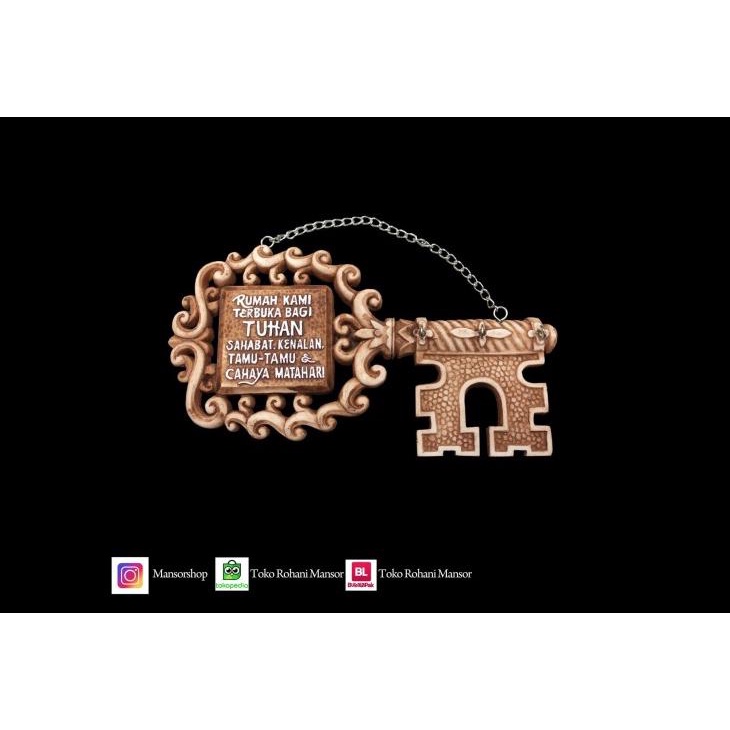 

Cenderamata Kristen - Hiasan Dinding - Pajangan - Resin Kunci Kode 1129