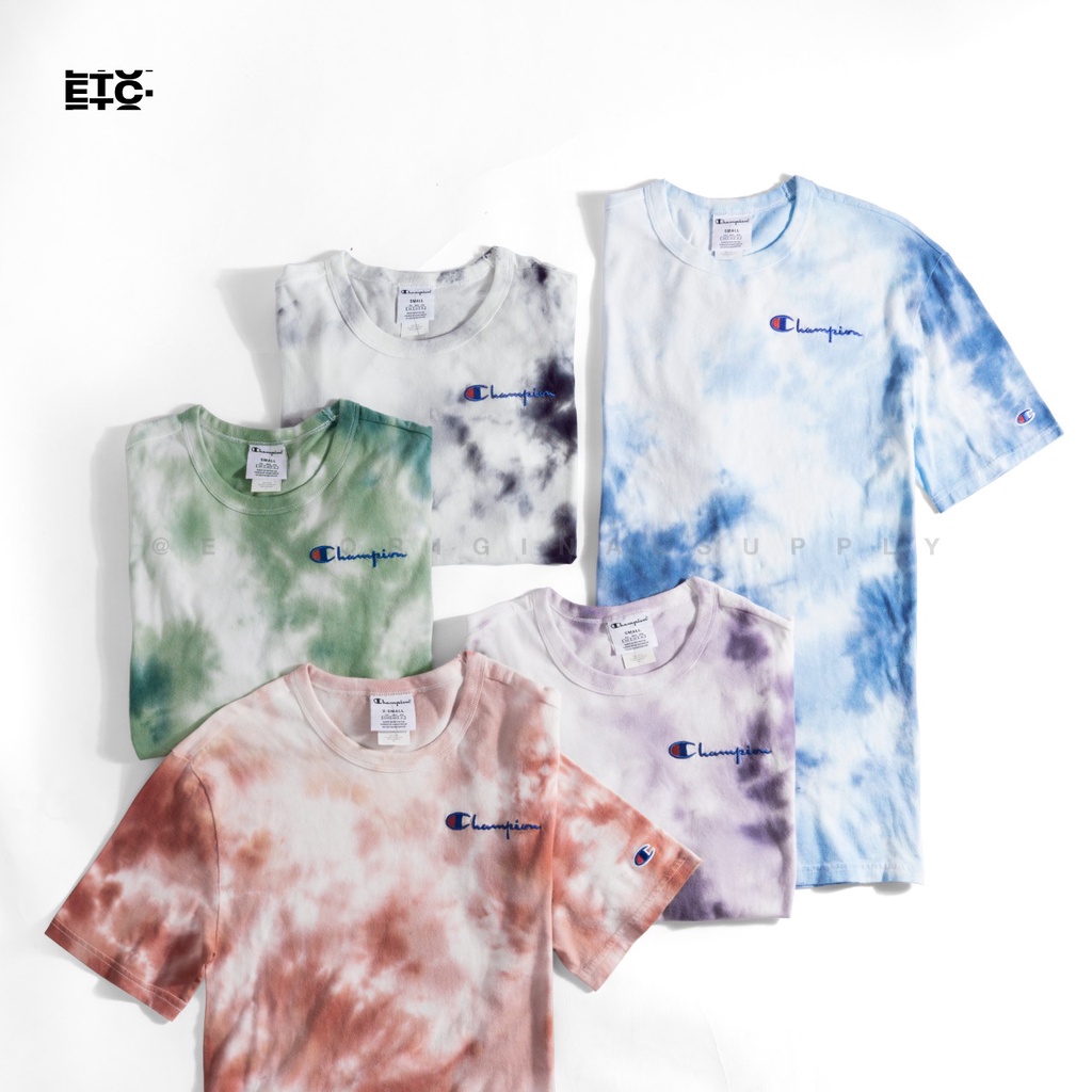 CHMPN Tshirt Big Sky Dye Small Logo Embroiderry