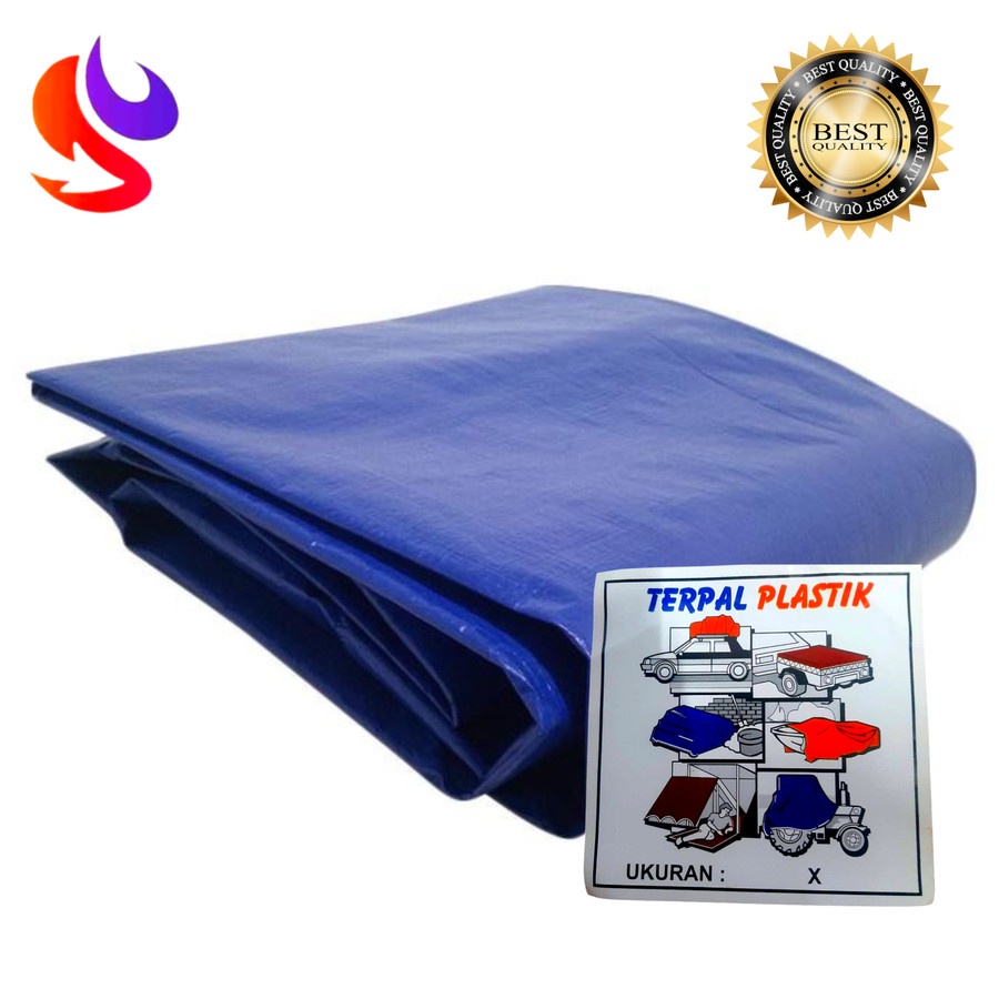Terpal plastik /tenda /kolam A5 4x6 meter jadi biru silver cap gajah/ korea
