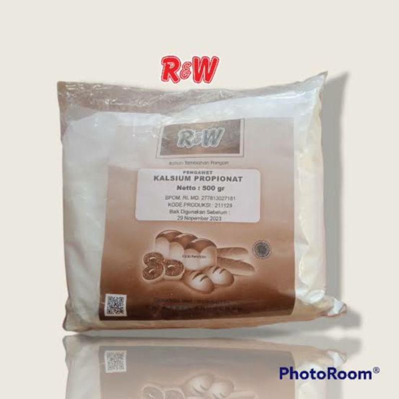 

Kalsium Propionat Pengawet Roti Kue Kering Rajawali R&W RW 500 g