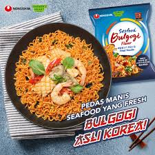 [HALAL] NongShim Seafood / BEEF Bulgogi Fried Noodle 105gr / Nong Shim Mie Goreng Rasa Bulgogi Sapi Korea