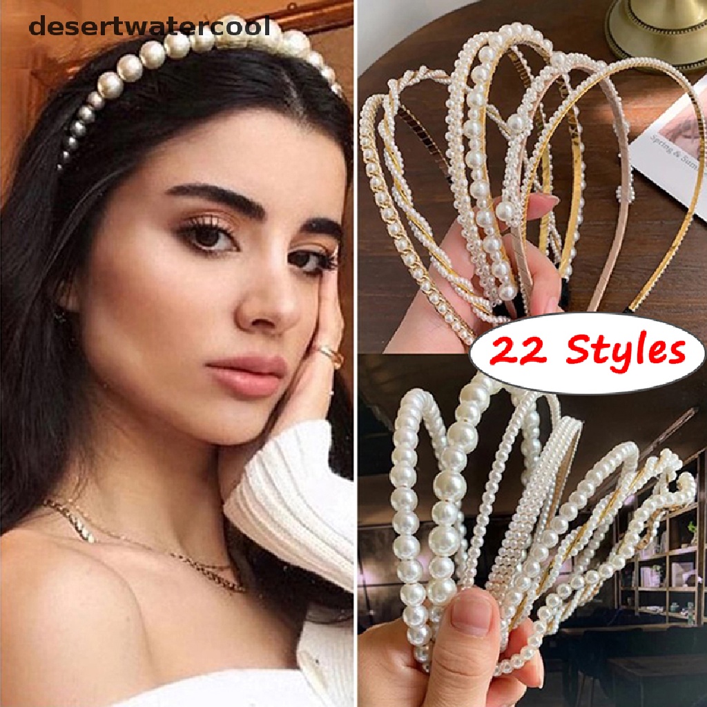 Deid Bando Mutiara Imitasi Elegan Untuk Aksesoris Rambut Wanita / Pesta Pernikahan