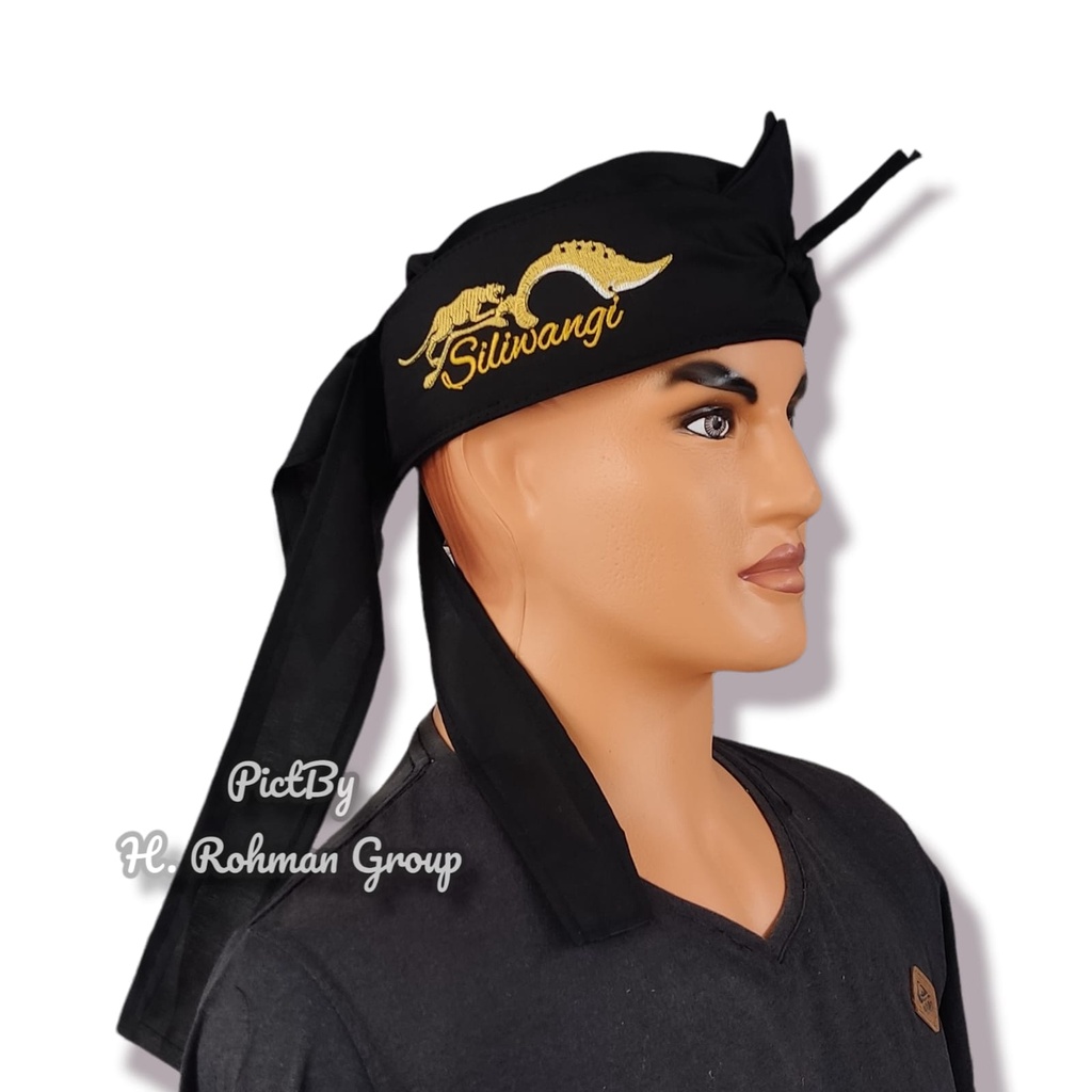 IKAT KEPALA BLANGKON SUNDA UDENG BENDO BORDIR MACAN SILIWANGI PADJAJARAN