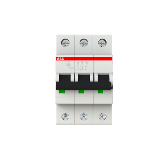ABB MCB 20 AMPERE 3 POLE 4.5 kA NOT SCHNEIDER CHINT