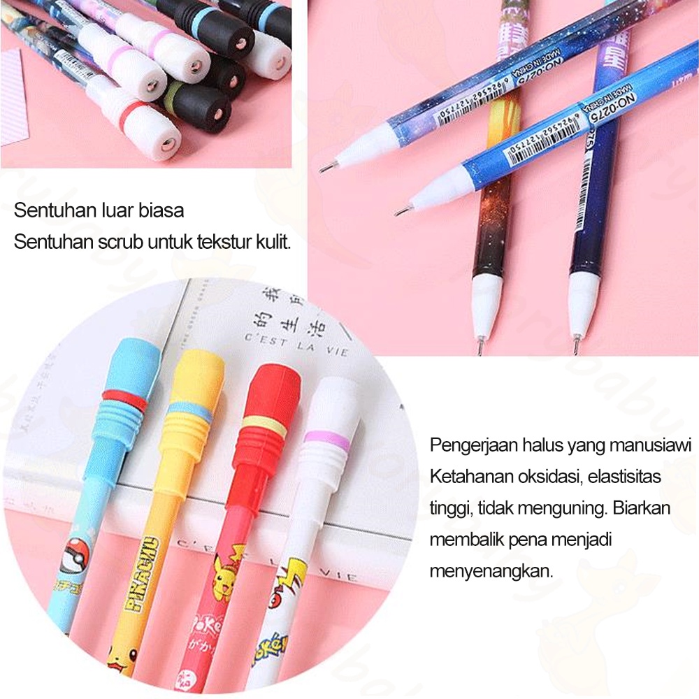 Ivorybaby Pen spinning/spining Gel pen Pulpen putar Spinner Bolpoin anti slip anak Rotating Pen