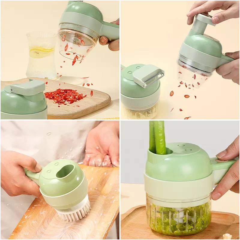 Blender Chopper 4in1 Portable Usb / Mini Chopper Kecil / Blender Mpasi Travelling / Blender Multifungsi Tanpa Kabel