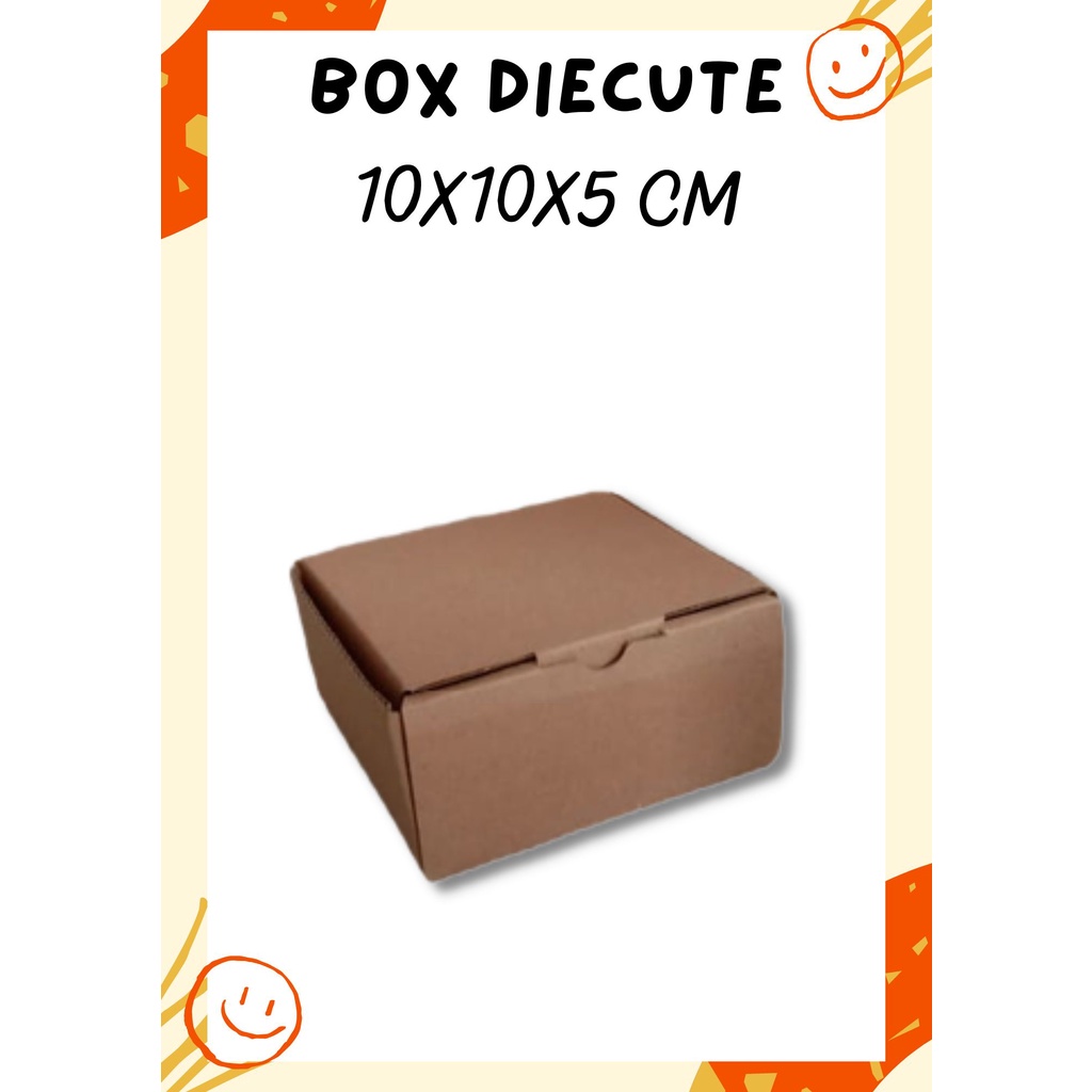 

(harga paket 10 pcs) Box/dus/kardus Diecute polos UK/10x10x5 cm